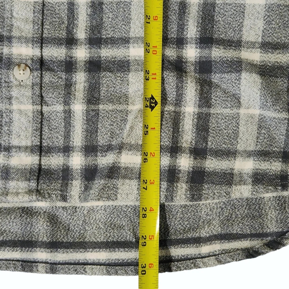 Abercrombie & Fitch 90's Oversized ShirtFlannel Long Sleeve Plaid Button Down - Picture 3 of 9